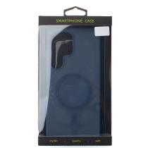 Силиконовый чехол SOFT MATT с поддержкой MagSafe для Samsung S24 Ultra dark blue