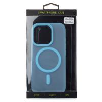 Силиконовый чехол SOFT MATT с поддержкой MagSafe для iPhone 16 Pro light blue
