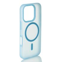Силиконовый чехол SOFT MATT с поддержкой MagSafe для iPhone 16 Pro light blue