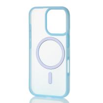 Силиконовый чехол SOFT MATT с поддержкой MagSafe для iPhone 16 Pro light blue