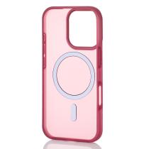 Силиконовый чехол SOFT MATT с поддержкой MagSafe для iPhone 16 Pro cherry red