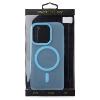 Силиконовый чехол SOFT MATT с поддержкой MagSafe для iPhone 16 Pro Max light blue
