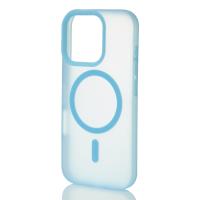 Силиконовый чехол SOFT MATT с поддержкой MagSafe для iPhone 16 Pro Max light blue