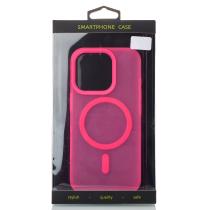 Силиконовый чехол SOFT MATT с поддержкой MagSafe для iPhone 16 Pro Max rose red