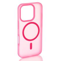 Силиконовый чехол SOFT MATT с поддержкой MagSafe для iPhone 16 Pro Max rose red