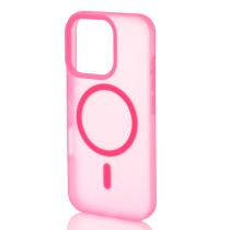 Силиконовый чехол SOFT MATT с поддержкой MagSafe для iPhone 16 Pro Max rose red