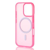 Силиконовый чехол SOFT MATT с поддержкой MagSafe для iPhone 16 Pro Max rose red