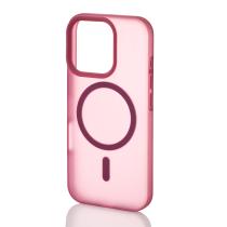 Силиконовый чехол SOFT MATT с поддержкой MagSafe для iPhone 16 Pro Max cherry red