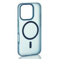 Силиконовый чехол SOFT MATT с поддержкой MagSafe для iPhone 16 Pro dark blue