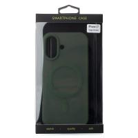 Силиконовый чехол SOFT MATT с поддержкой MagSafe для iPhone 17 saga green