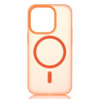 Силиконовый чехол SOFT MATT с поддержкой MagSafe для iPhone 15 orange
