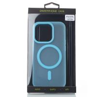 Силіконовий чохол SOFT MATT з підтримкою MagSafe для iPhone 14 Pro light blue