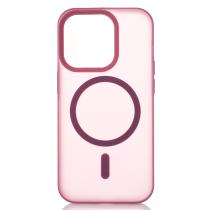Силиконовый чехол SOFT MATT с поддержкой MagSafe для iPhone 14 Pro cherry red