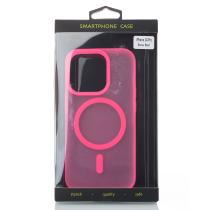 Силиконовый чехол SOFT MATTE с поддержкой MagSafe для iPhone 14 Pro rose red