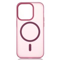 Силиконовый чехол SOFT MATTE с поддержкой MagSafe для iPhone 14 Pro Max cherry red
