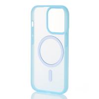 Силиконовый чехол SOFT MATT с поддержкой MagSafe для iPhone 15 Pro Max light blue