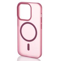 Силиконовый чехол SOFT MATT с поддержкой MagSafe для iPhone 15 Pro Max cherry red