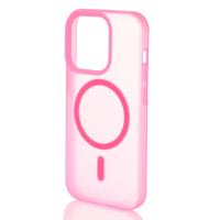 Силиконовый чехол SOFT MATT с поддержкой MagSafe для iPhone 15 Pro Max rose red