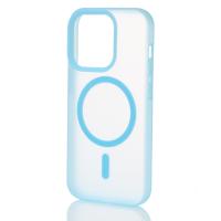 Силиконовый чехол SOFT MATT с поддержкой MagSafe для iPhone 13 Pro light blue