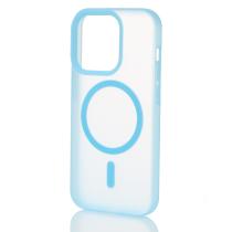 Силиконовый чехол SOFT MATTE с поддержкой MagSafe для iPhone 12 Pro Max light blue