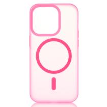 Силиконовый чехол SOFT MATT с поддержкой MagSafe для iPhone 15 rose red