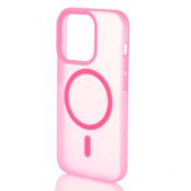 Силиконовый чехол SOFT MATT с поддержкой MagSafe для iPhone 15 rose red