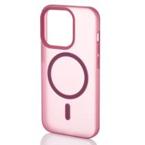 Силиконовый чехол SOFT MATT с поддержкой MagSafe для iPhone 15 cherry red