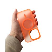 Силиконовый чехол SOFT MATTE с поддержкой MagSafe для iPhone 14 Pro Max orange