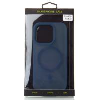 Силіконовий чохол SOFT MATT з підтримкою MagSafe для iPhone 14 Pro dark blue