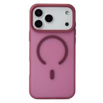 Силиконовый чехол SOFT MATTE с поддержкой MagSafe для iPhone 18 Pro Max cherry red