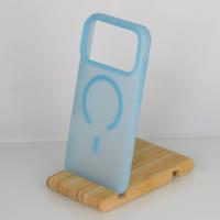 Силиконовый чехол SOFT MATTE с поддержкой MagSafe для iPhone 18 Pro Max light blue