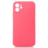 Силіконовий чохол SOFT Silicone Case для телефону iPhone 12 (без лого) малиновий
