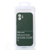 Силіконовий чохол SOFT Silicone Case для телефону iPhone 12 (без лого) темно-зелений