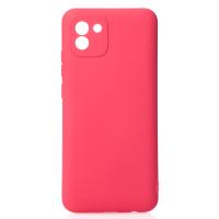 Силиконовый чехол SOFT Silicone Case для Samsung A03 (без лого) малиновый