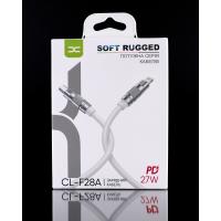 USB кабель DC Type-C to Lightning (CL-F28A) OD6.0/PD/ 27W/ 1.2m білий