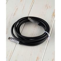 USB кабель DC Type-C to Type-C (CL-F28B) OD6.0/ PD/ 60W/ 1.2m чорний
