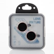 Захисне скло для камери DARK (BOX) iPhone 14 / iPhone 14 Plus / iPhone 15 / iPhone 15 Plus рожевий