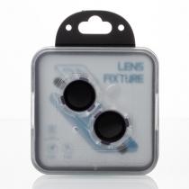 Захисне скло для камери DARK (BOX) iPhone 14 / iPhone 14 Plus / iPhone 15 / iPhone 15 Plus темно-фіолетовий