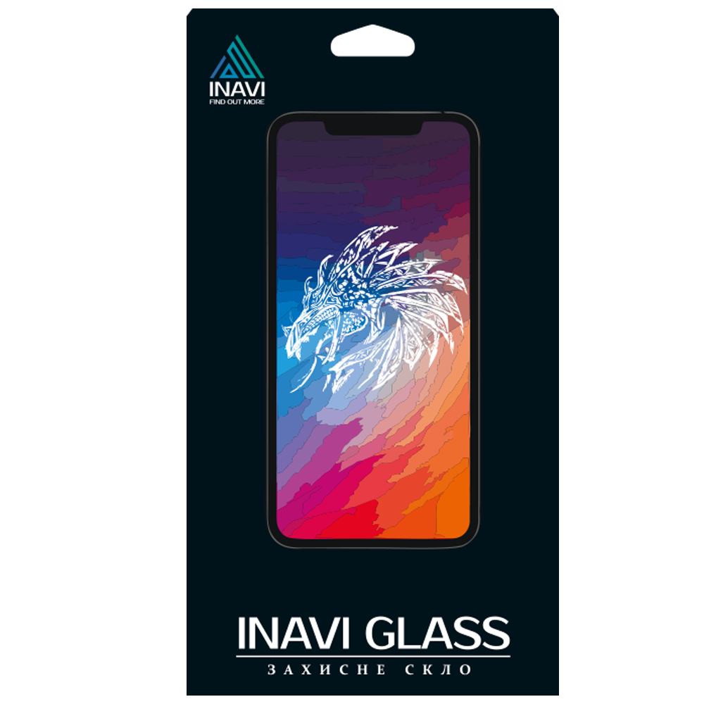Защитное стекло (NP) INAVI PREMIUM для Samsung A01/A015/M01 черный