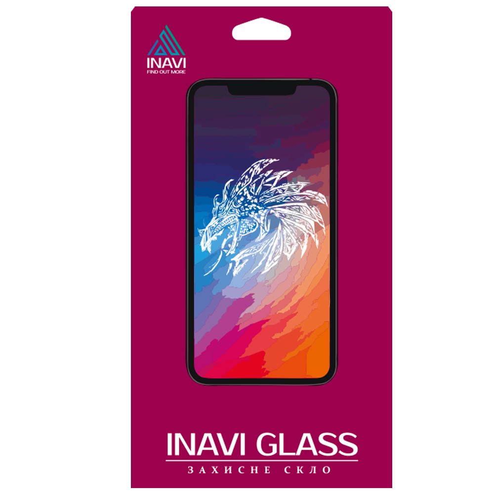 Защитное стекло (NP) INAVI PREMIUM для Huawei Y6p/Honor 9a черный