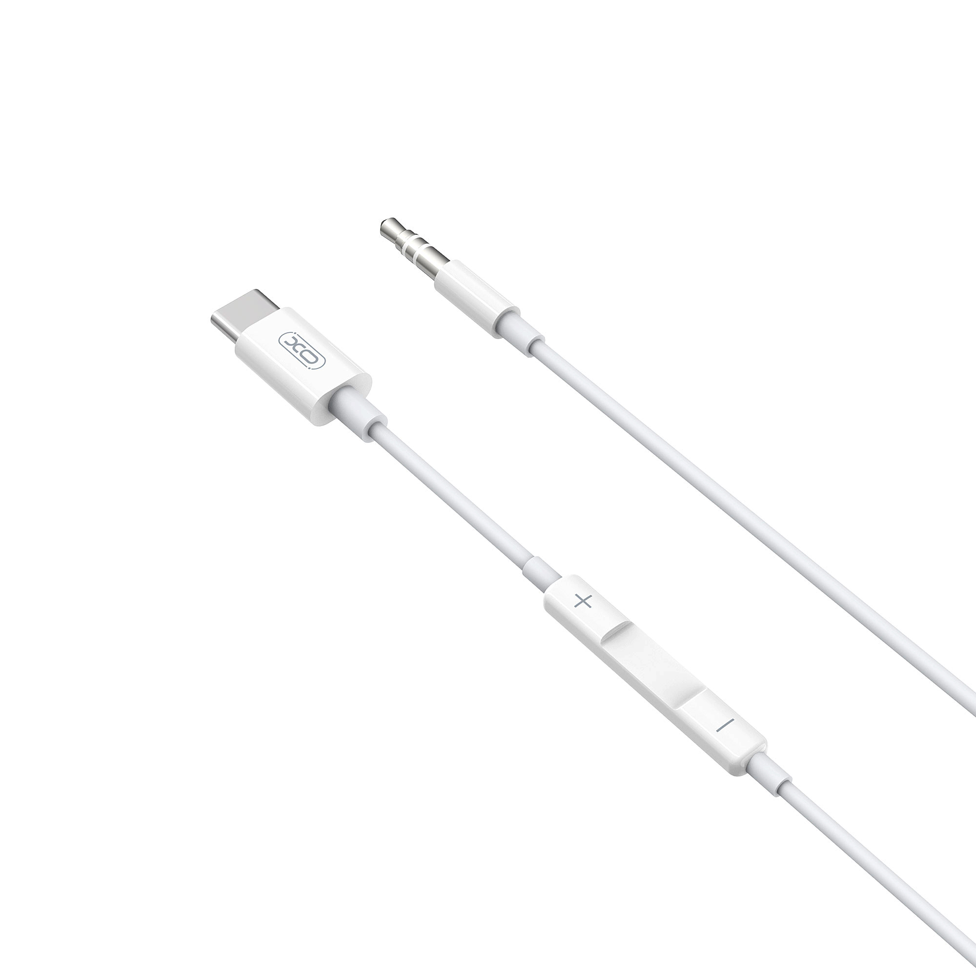 AUX- кабель XO (NB-R192B) Type-C to 3.5mm 1m белый