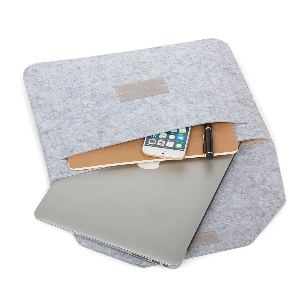Чехол войлочный универсальный планшет/ноутбук (11.6) на липучке Липучка, серый