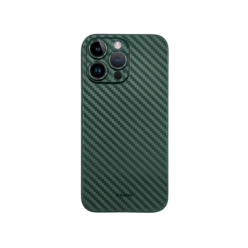 Карбоновий чохол K-DOO Air Carbon (UltraSlim 0.45mm) для телефону iPhone 13 Pro Max темно-зелений