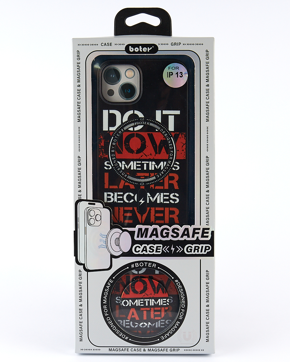 Силиконовый чехол MagSafe Boter "3D" + magsafe PopSocket для iPhone 12 Pro Max 01 DO IT