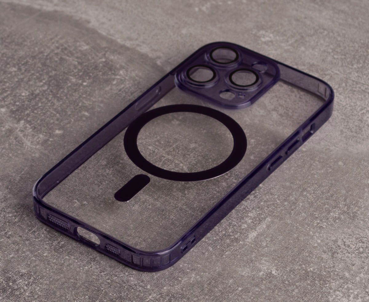 Силиконовый чехол MagSafe SHADE PHONE для iPhone 15 Pro темно